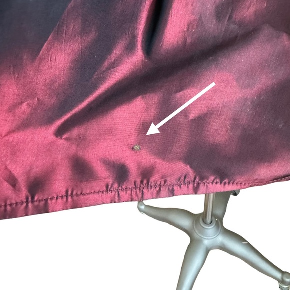 Vintage 80s Hunza Black Irridescent Red Taffeta Dress Bows New Wave Party - Picture 10 of 11